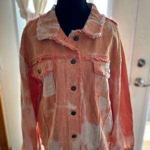 Women's Orange Tie-Dye Jacket